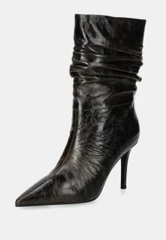 Answear.LAB cizme de piele culoarea maro, cu toc cui imagine