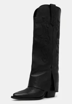 Answear.LAB cizme de piele culoarea negru, cu toc drept imagine