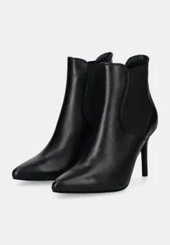 Answear Lab cizme de piele femei, culoarea negru, cu toc cui imagine