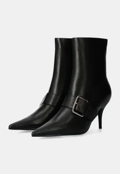 Answear Lab cizme de piele femei, culoarea negru, cu toc cui imagine