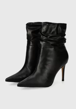 Answear Lab cizme de piele femei, culoarea negru, cu toc cui imagine