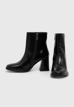 Answear Lab cizme de piele femei, culoarea negru, cu toc drept imagine