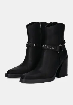 Answear Lab cizme de piele femei, culoarea negru, cu toc drept imagine