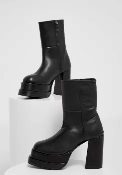 Answear Lab cizme de piele X limited collection NO SHAME femei, culoarea negru, cu toc drept imagine