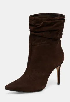 Answear.LAB cizme din piele intoarsa culoarea maro, cu toc cui imagine