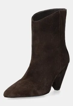 Answear.LAB cizme din piele intoarsa culoarea maro, cu toc drept imagine