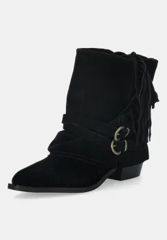 Answear.LAB cizme din piele intoarsa culoarea negru, cu toc drept imagine