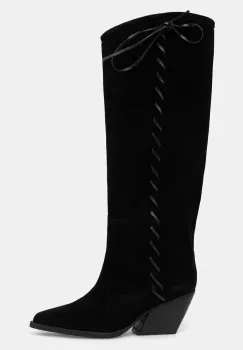 Answear.LAB cizme din piele intoarsa culoarea negru, cu toc drept imagine