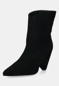 Answear.LAB cizme din piele intoarsa culoarea negru, cu toc drept imagine