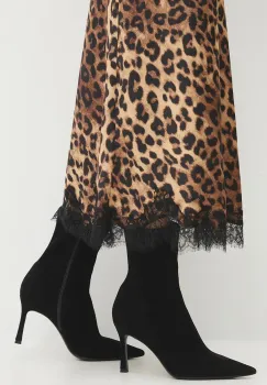 Answear Lab cizme din piele intoarsa femei, culoarea negru, cu toc cui imagine