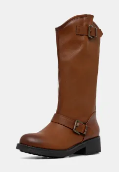 Answear Lab cizme femei, culoarea maro, cu toc plat, izolare usoara imagine