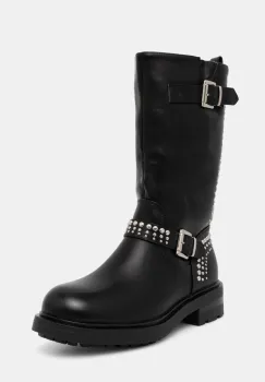 Answear Lab cizme femei, culoarea negru, cu toc plat, izolare usoara imagine