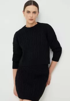 Answear Lab compleu pulover si fusta culoarea negru imagine