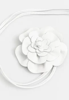 Answear Lab curea de piele culoarea alb imagine