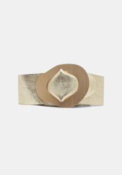 Answear.LAB curea de piele culoarea auriu imagine