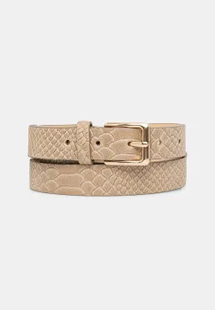 Answear Lab curea de piele culoarea bej imagine