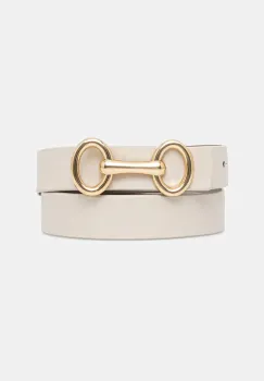 Answear Lab curea de piele culoarea bej imagine