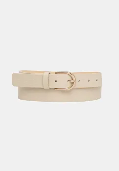 Answear.LAB curea de piele culoarea bej imagine