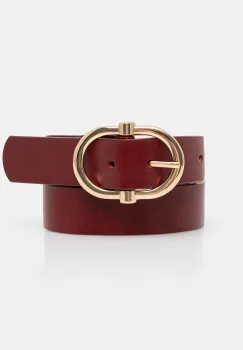 Answear Lab curea de piele culoarea bordo imagine