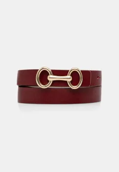 Answear Lab curea de piele culoarea bordo imagine