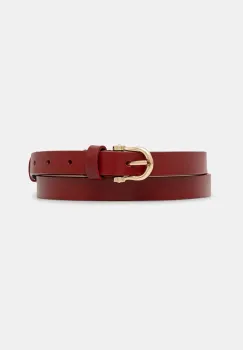 Answear.LAB curea de piele culoarea bordo imagine