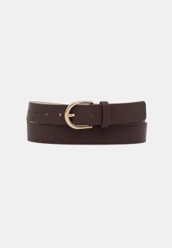 Answear.LAB curea de piele culoarea bordo imagine