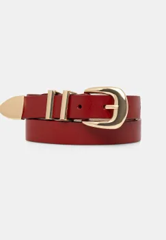 Answear Lab curea de piele culoarea bordo imagine