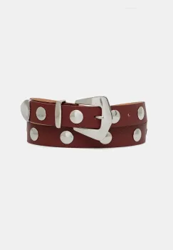 Answear.LAB curea de piele culoarea bordo imagine
