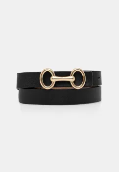 Answear Lab curea de piele culoarea negru imagine