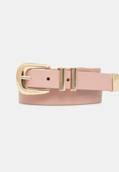 Answear Lab curea de piele culoarea roz imagine