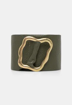 Answear Lab curea de piele culoarea verde imagine