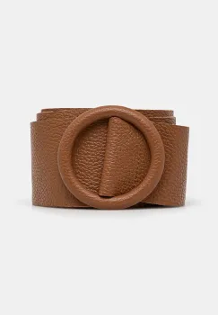 Answear Lab curea de piele femei, culoarea maro imagine