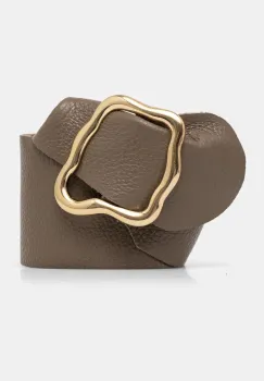 Answear Lab curea de piele femei, culoarea maro imagine