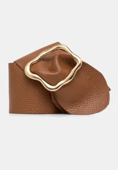 Answear Lab curea de piele femei, culoarea maro imagine