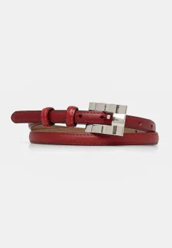 Answear Lab curea de piele femei, culoarea rosu imagine