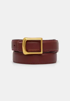 Answear Lab curea de piele femei, culoarea rosu imagine