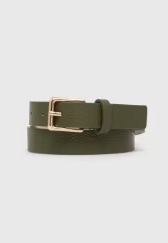 Answear Lab curea de piele femei, culoarea verde imagine