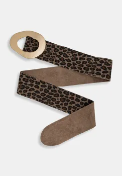 Answear Lab curea din piele intoarsa culoarea bej imagine