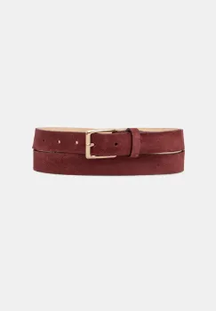 Answear.LAB curea din piele intoarsa culoarea bordo imagine