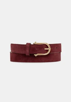 Answear.LAB curea din piele intoarsa culoarea bordo imagine