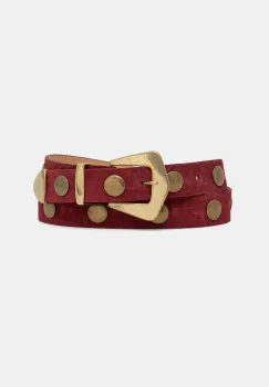 Answear.LAB curea din piele intoarsa culoarea bordo imagine