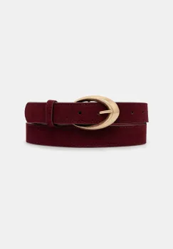 Answear.LAB curea din piele intoarsa culoarea bordo imagine