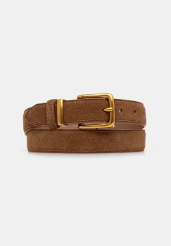 Answear Lab curea din piele intoarsa culoarea maro imagine
