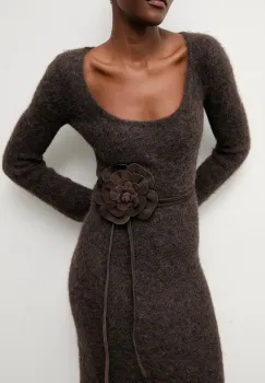 Answear.LAB curea din piele intoarsa culoarea maro imagine