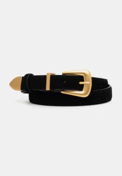 Answear Lab curea din piele intoarsa culoarea negru imagine