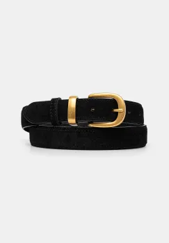 Answear Lab curea din piele intoarsa culoarea negru imagine