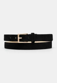 Answear Lab curea din piele intoarsa culoarea negru imagine