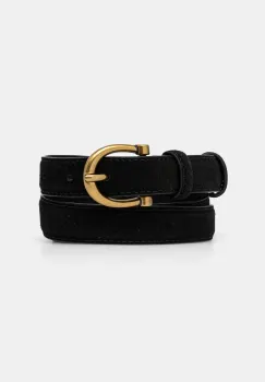 Answear Lab curea din piele intoarsa culoarea negru imagine
