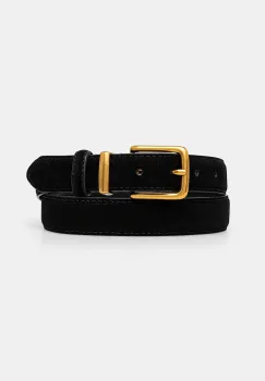 Answear Lab curea din piele intoarsa culoarea negru imagine