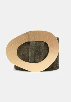 Answear Lab curea din piele intoarsa culoarea verde imagine
